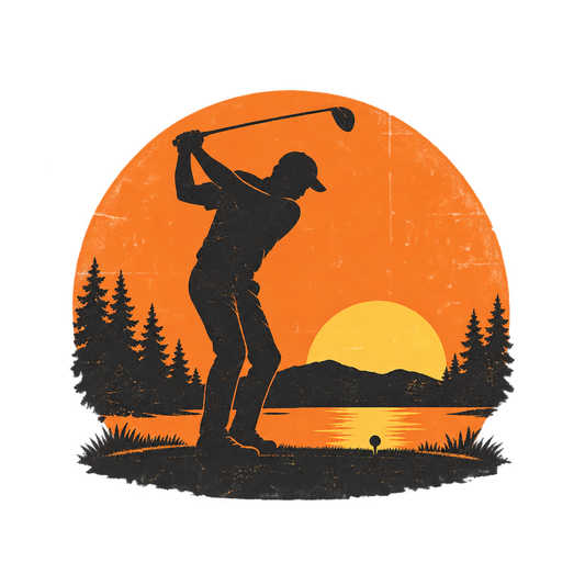 Sunset Silhouette Backswing