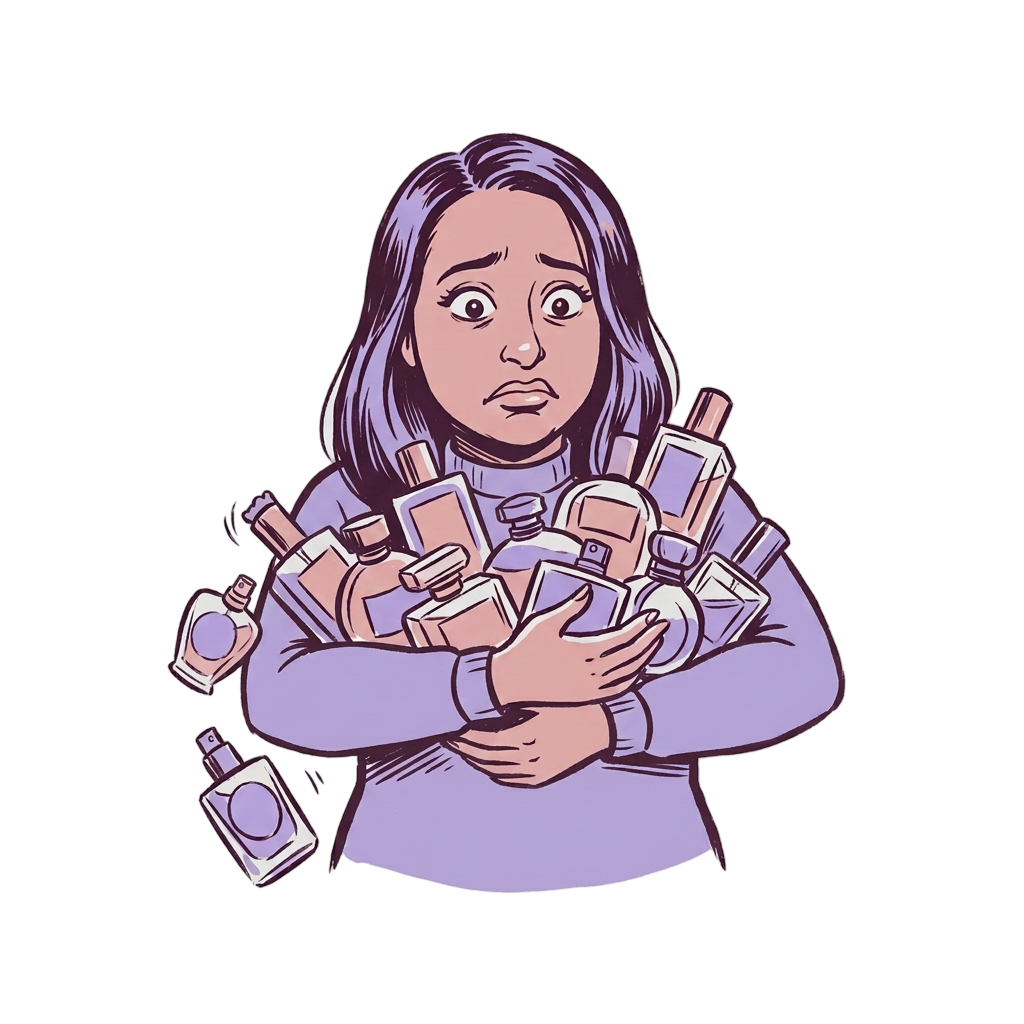 Comically Overwhelmed Collector