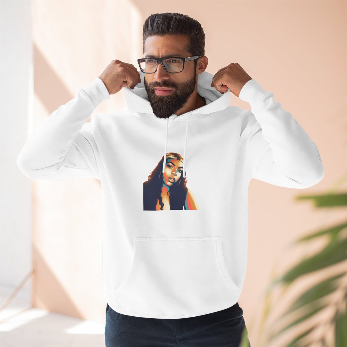 Three-Panel Fleece Hoodie