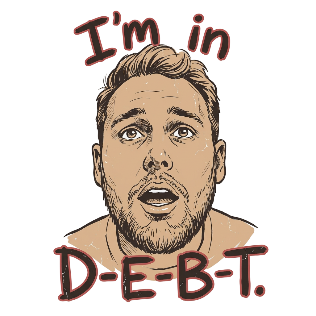 I'm in D-E-B-T