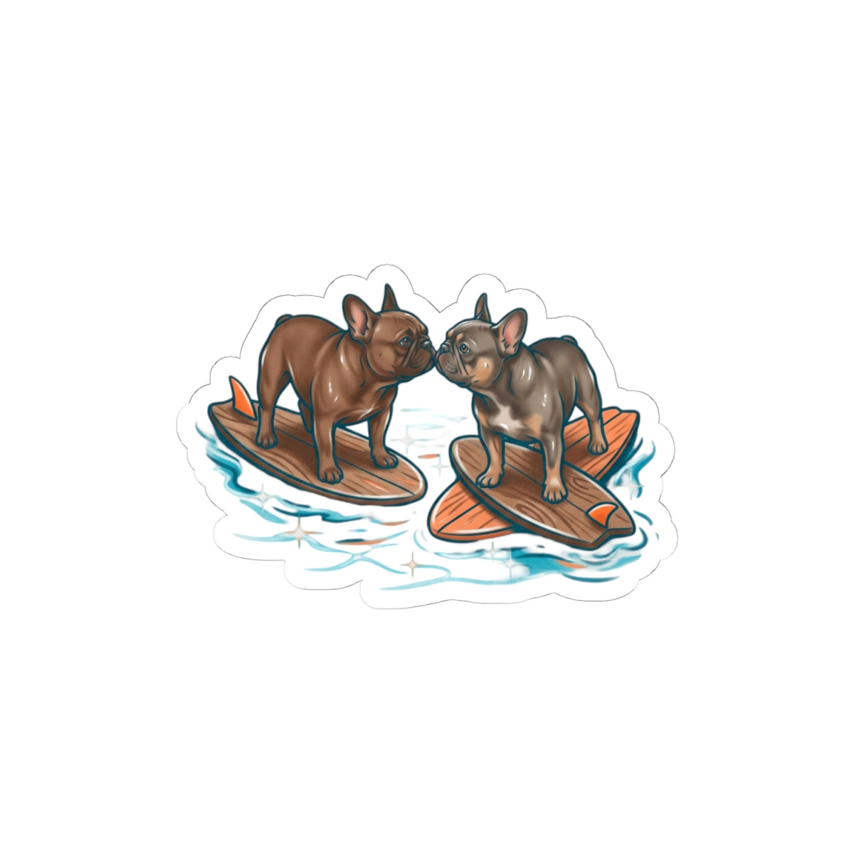 Surfing French Bulldogs