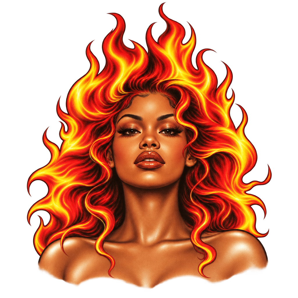 Flame Hair Portrait