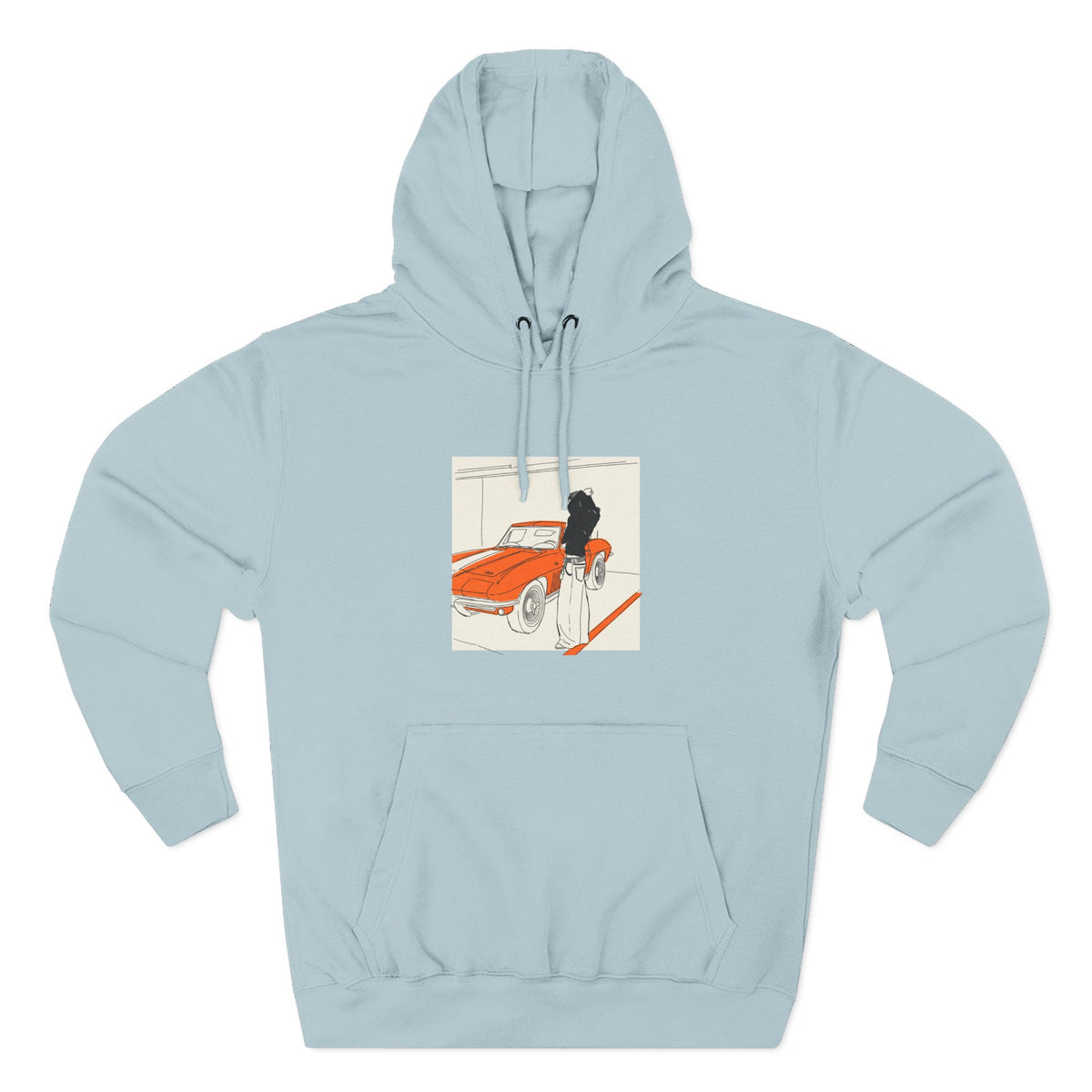 Three-Panel Fleece Hoodie