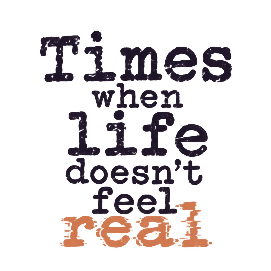 Times When Life Doesn't Feel Real